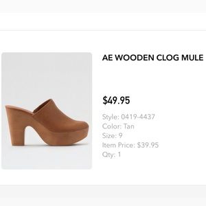 AEO Platform Clog Mule WORN ONCE